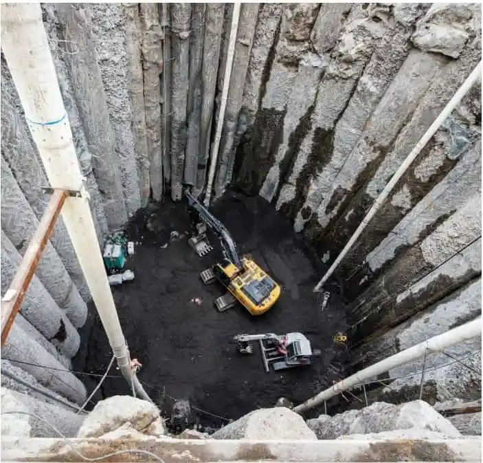 Dewatering system in action